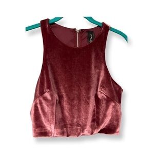 Like NEW AKIRA pink velvet crop top with buckle size S